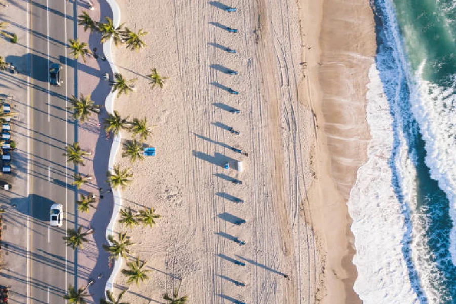 Fort Lauderdale Beach aerial view